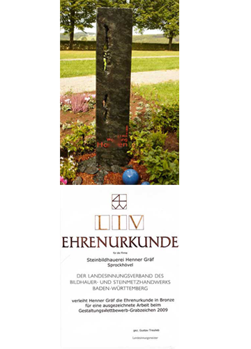 Gestaltungswettbewerb Grabzeichen 2009