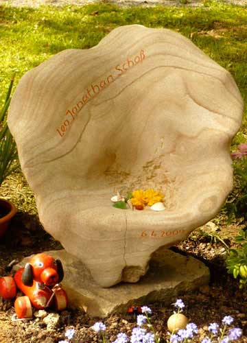 Grabmal Ruhrstandstein mit Ablage